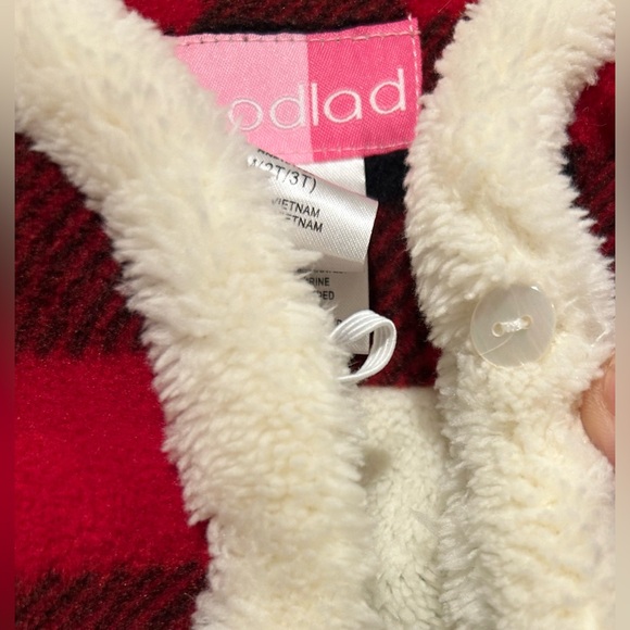 Goodlad toddlers, buffalo plaid fleece lined vest. Girls M (2T-3T) - Picture 11 of 11
